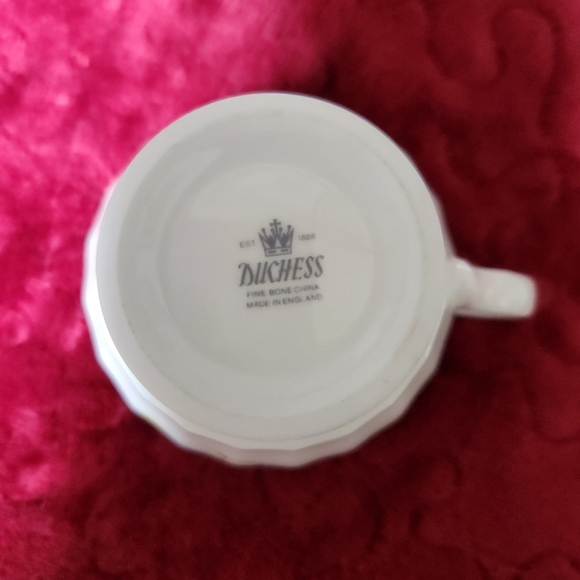 DUCHESS Fine Vintage Bone China Gilded Teacup Matching Saucer Made in England - Picture 6 of 7
